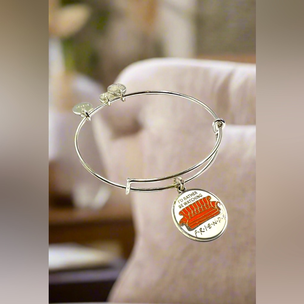 Alex and Ani - 'I'd Rather Be Watching FRIENDS' Couch Charm Bangle NWOT